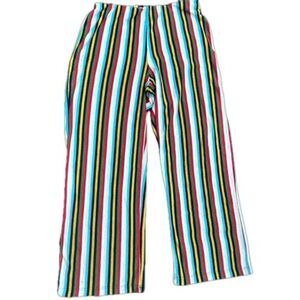 Urban Outfitters stripe wide leg pants small Petite Colorblock baggy stretch